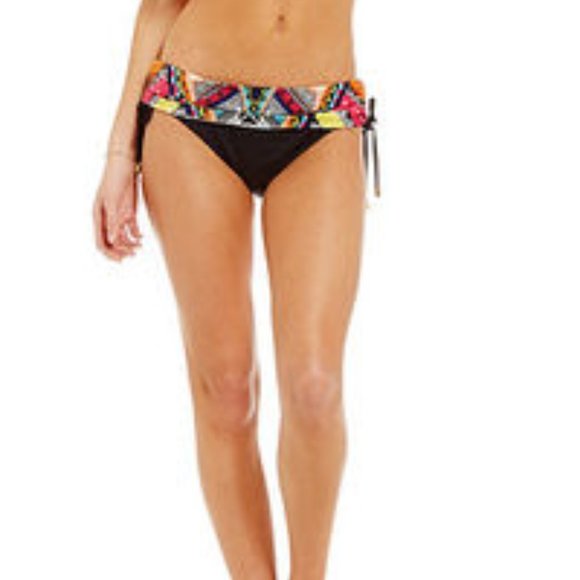 Gibson Latimer Tribal-Print Ruched Banded Bottoms - Picture 6 of 6